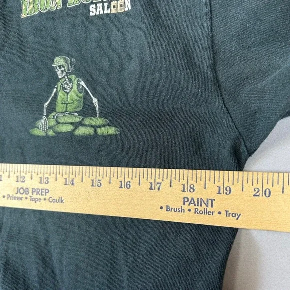 Vintage 1998 Iron Horse Saloon Henley Shirt Mens Medium Black Long Sleeve - Picture 5 of 8